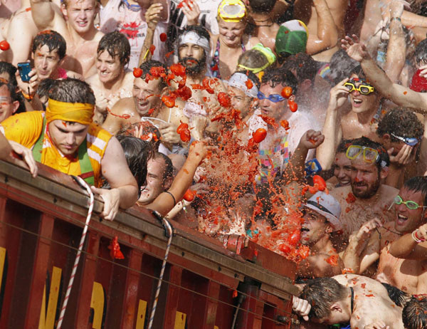 Tomato fight in Valencia