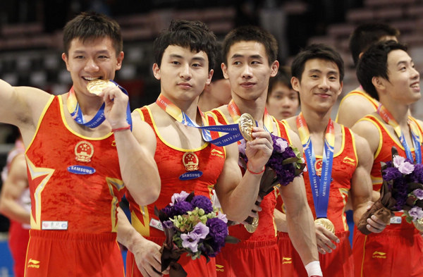 China wins men's team title in gymnastics worlds