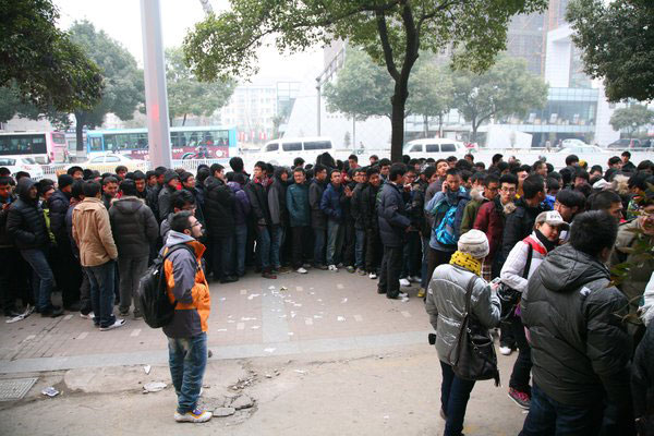 Students rush to get train ticket home