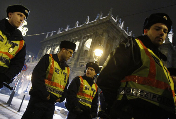 Hungarians protest against new constitution in Budapest