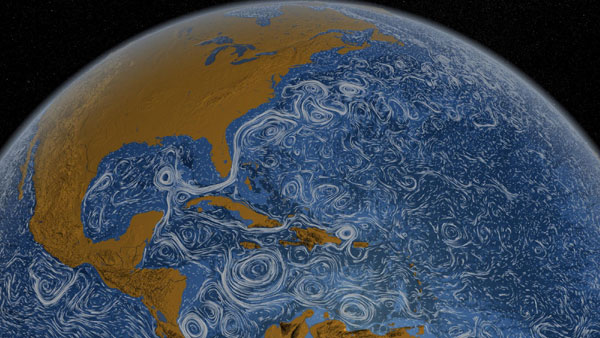 NASA visualises global surface currents