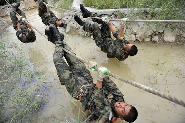 Grueling training makes soldiers strong