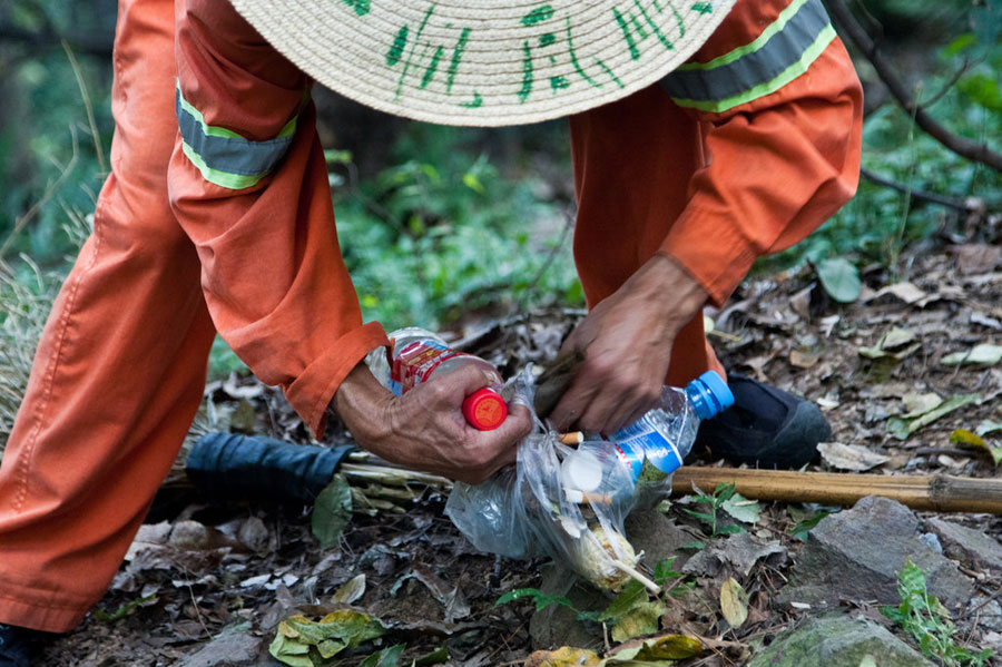 Mountainous task of clearing trash