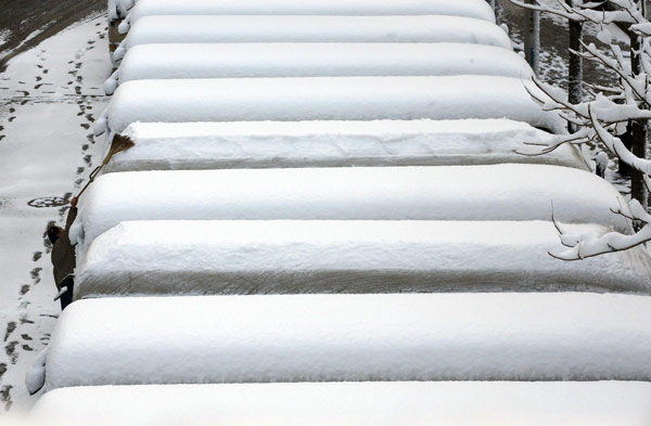 Beijing blanketed by spring snow