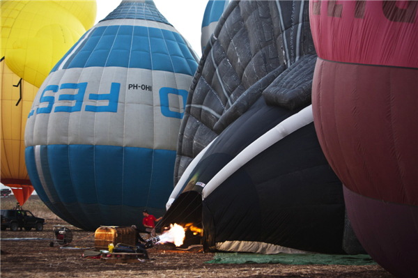 Hot air balloon festival in Israel