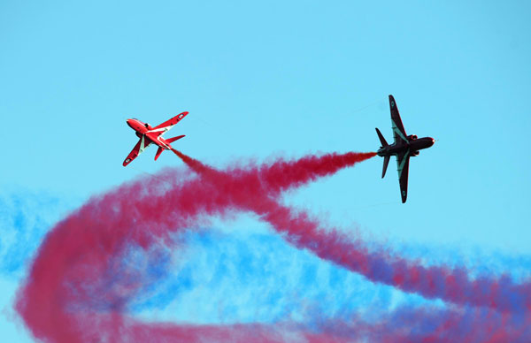 British Royal Air Force performs in Doha