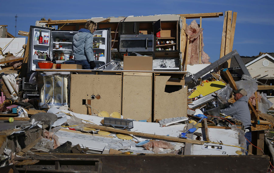 In pictures: Deadly tornados pound US Midwest