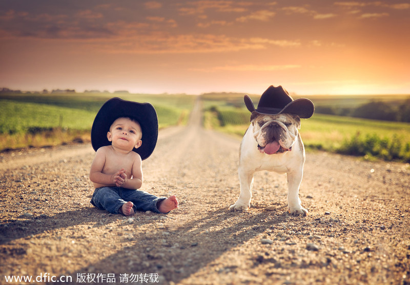 Adorable photos of children in US countryside