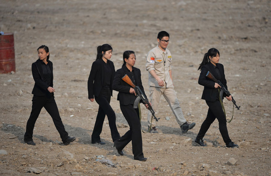 Tough training at Beijing bodyguard camp