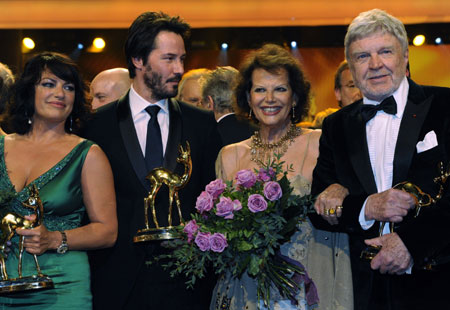 Keanu Reeves poses during the 60th Bambi media awards ceremony