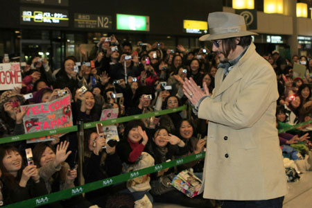 Johnny Depp promotes movie 