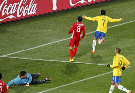 Brazil beats DPR Korea 2-1 in World Cup