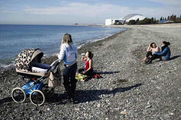 Life's a beach at the Winter Olympics