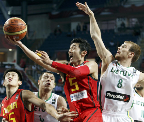 China leaves basketball worlds after Lithuania loss