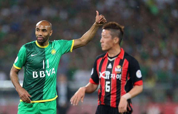 Beijing Guoan draws 10-man FC Seoul in champions league home leg