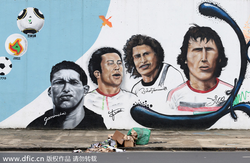 Another Samba style: soccer graffiti