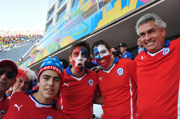 Chilean fans steal limelight of game