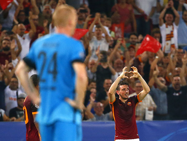 Florenzi strikes from impossible position as Roma hold Barca