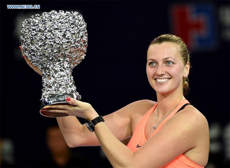 Kvitova claims Elite Trophy, China's Xu helps lift doubles' trophy