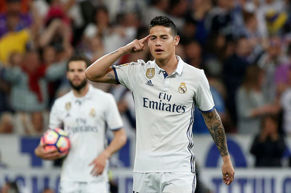 Real Madrid loan James to Bayern Munich