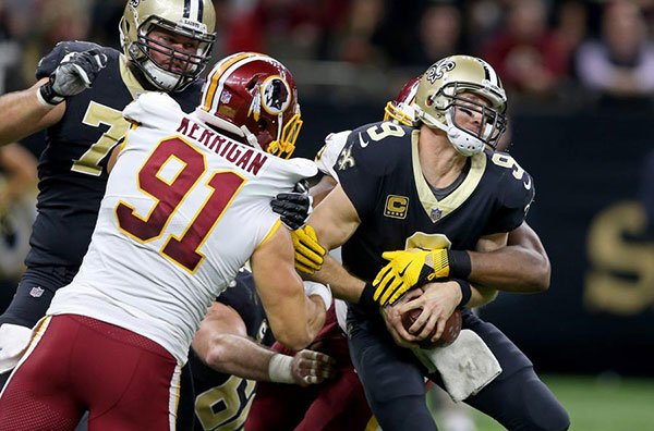 Brees blows away Redskins