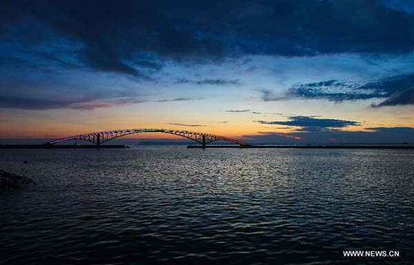 Sunset scenery in Penghu of SE China