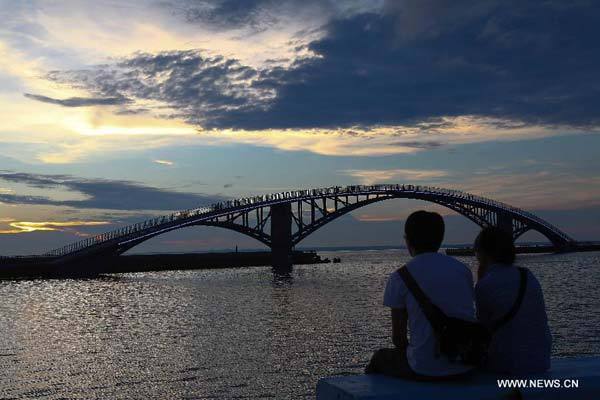 Sunset scenery in Penghu of SE China