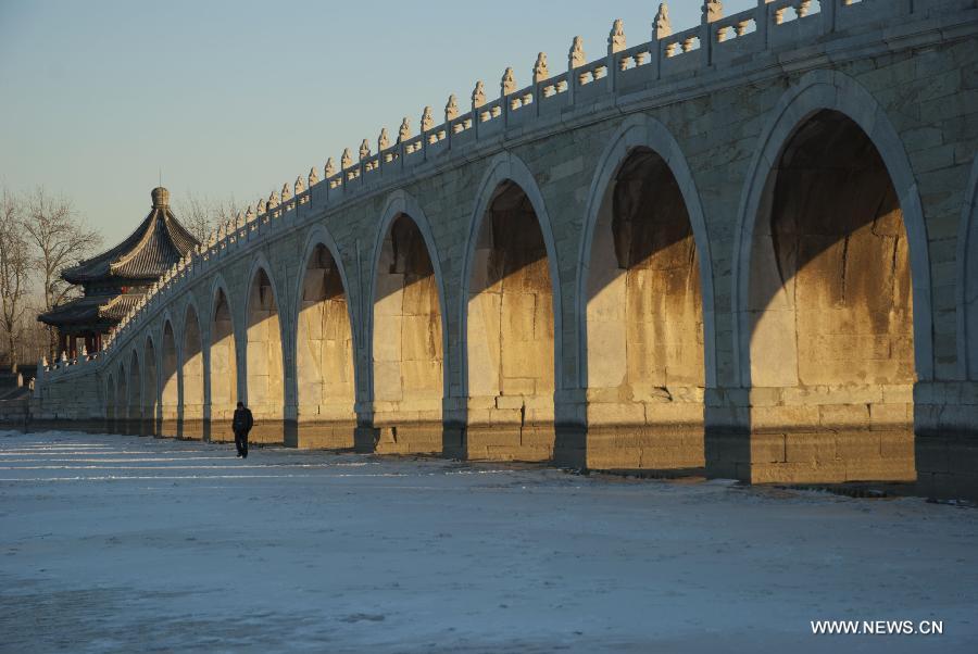 Winter scenery of Summer Palace in Beijing