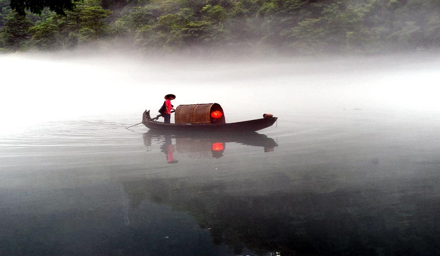 Fog-enveloped Xiaodongjiang