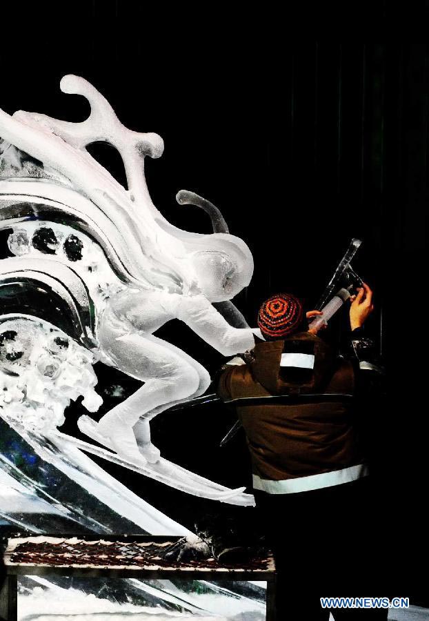 China Harbin Int'l Ice Sculpting Contest kicks off