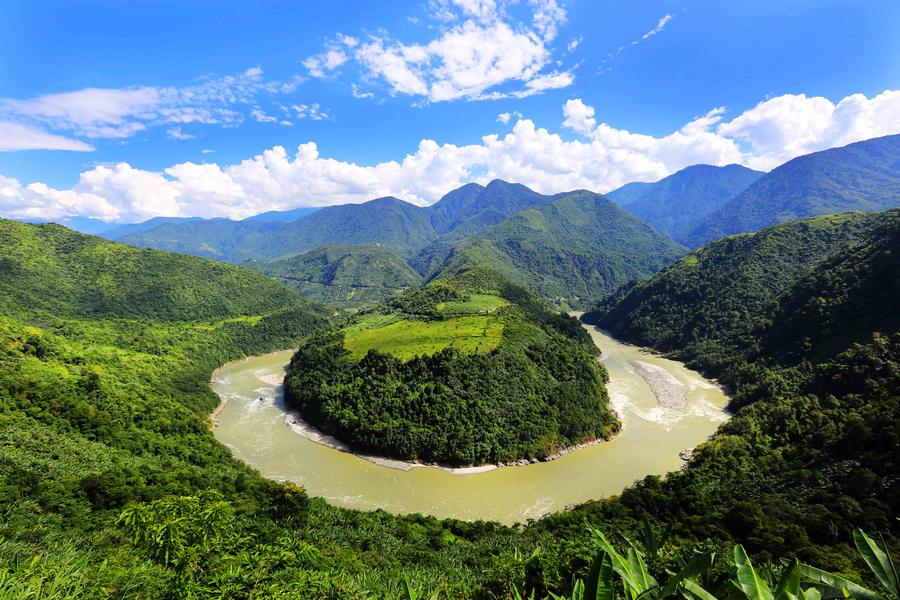 Scenery of Medog county in Tibet