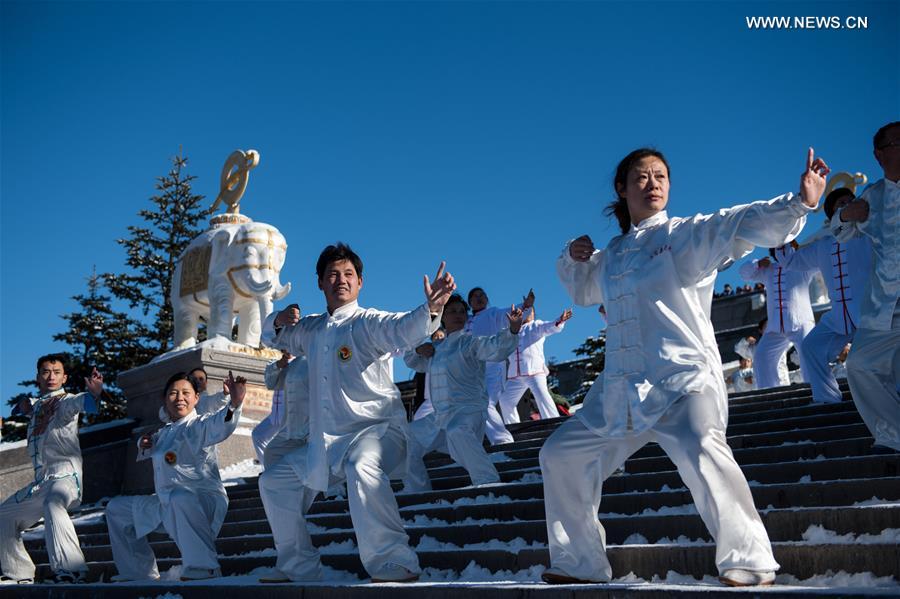 Winter scenery of Mount Emei in SW China's Sichuan