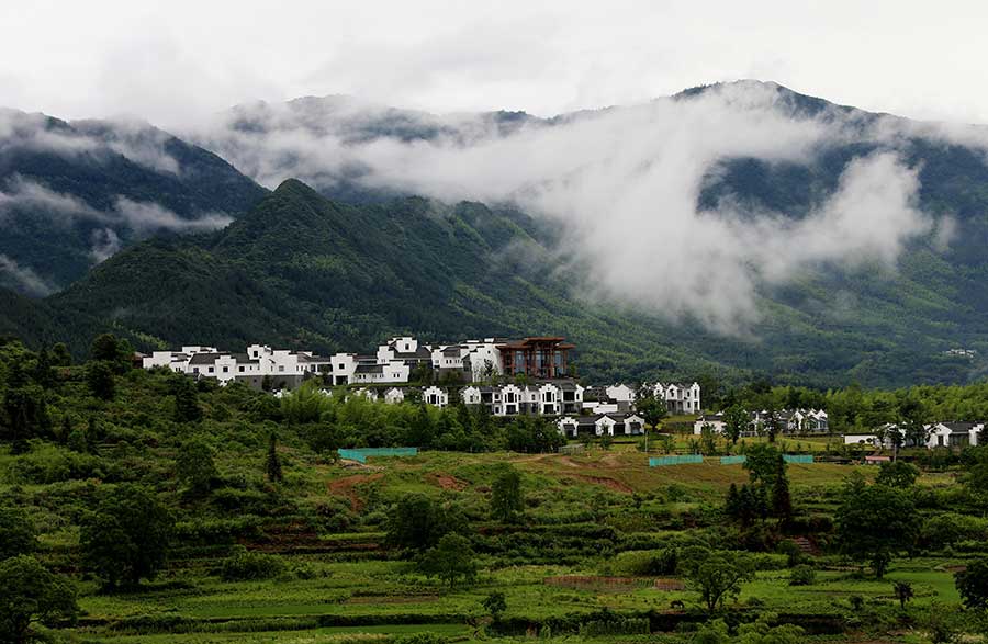 Summer scene at Hongcun village in Anhui province