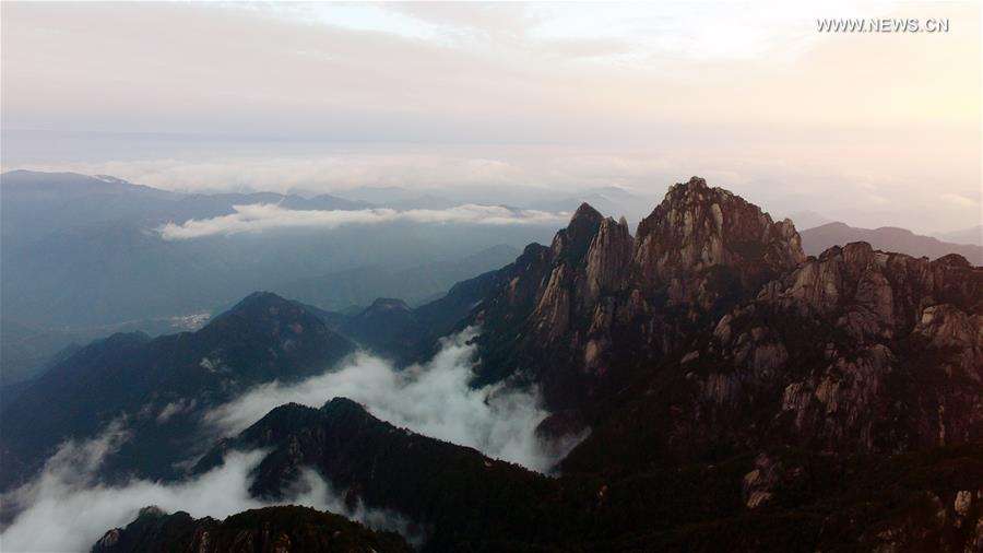 Sea of clouds at Huangshan Mountain