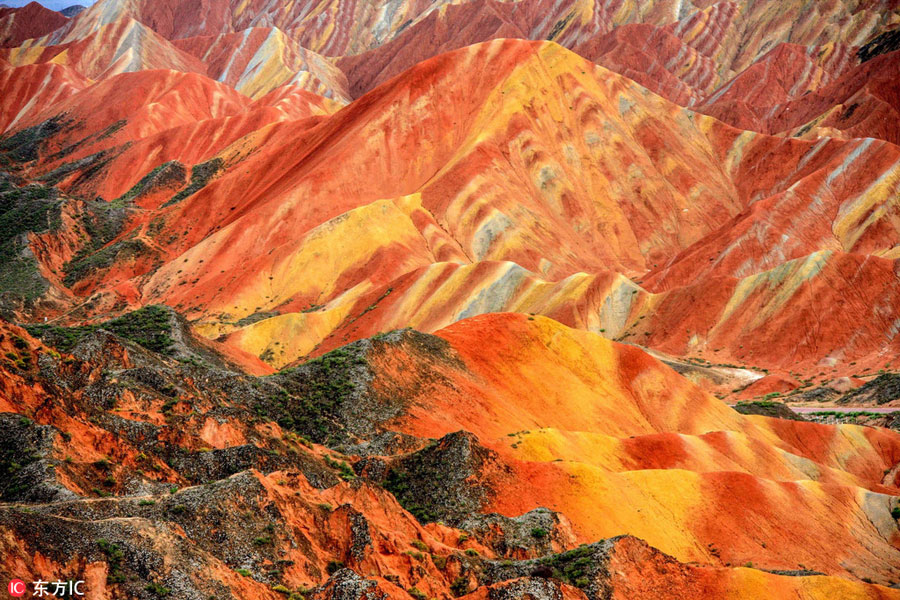 Scenery of Danxia landform in NW China