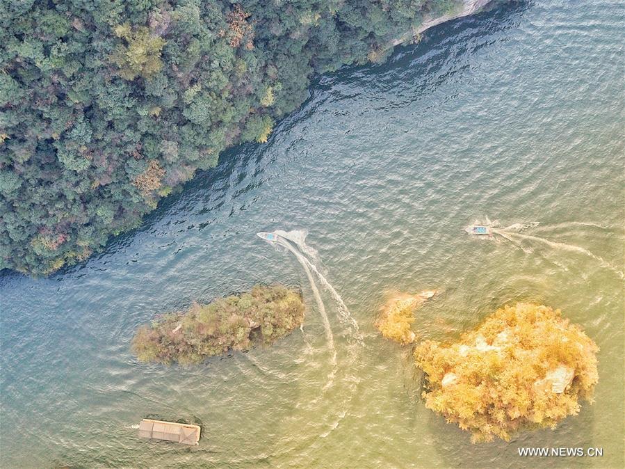 Aerial view of Wulingyuan in Zhangjiajie, China's Hunan