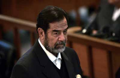 Saddam stands on trial