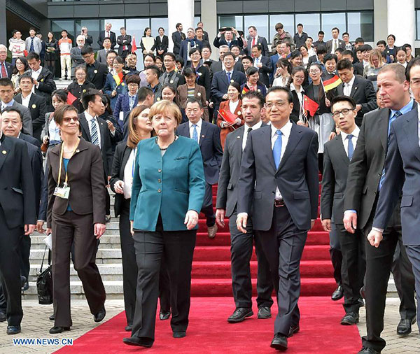 Merkel visits Premier Li's home province