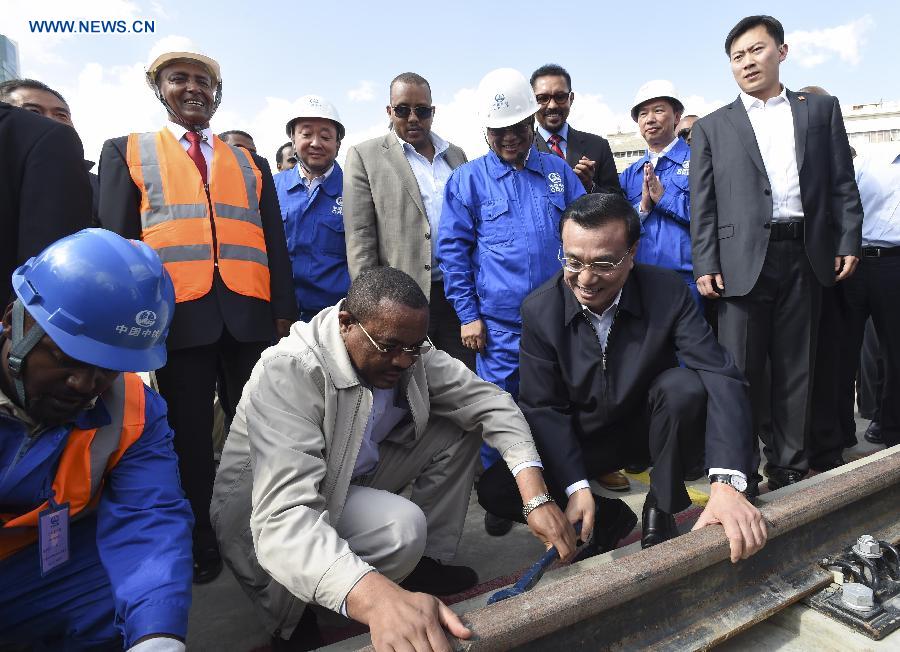 Chinese Premier visits light railway project in Addis Ababa