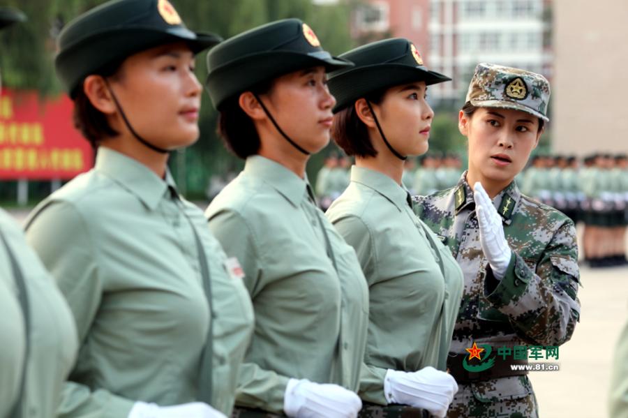 Female honor guards train for military parade debut