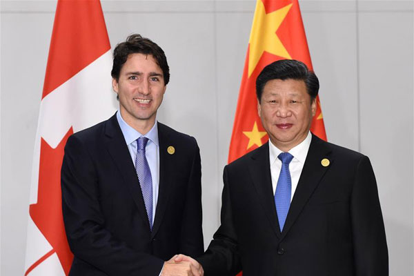 Chinese President Xi meets Canadian PM Trudeau in Antalya