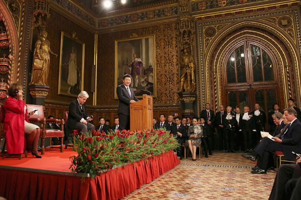 Xi tells UK parliament of 'first achievements' in relations