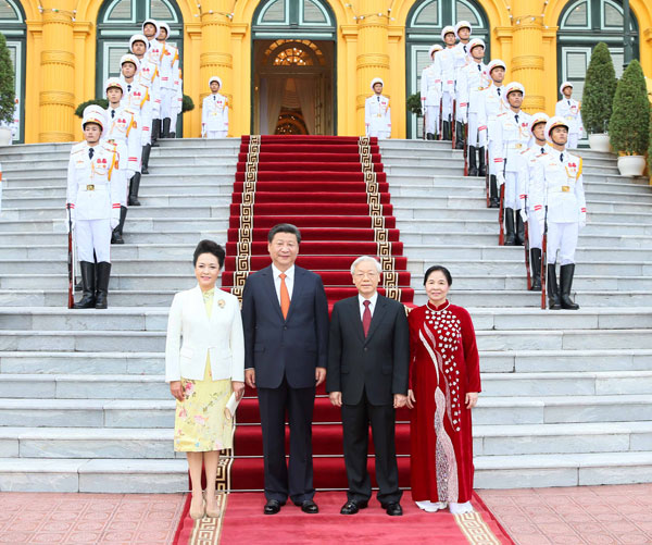 CPV General Secretary welcomes Chinese president in Hanoi