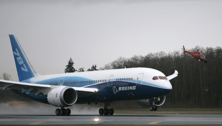 Boeing's 787 jetliner makes first test flight