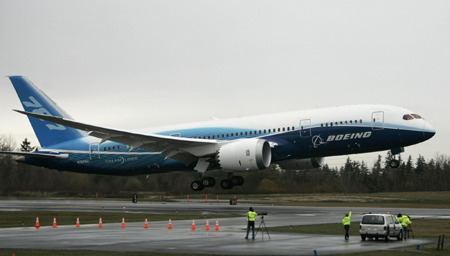 Boeing's 787 jetliner makes first test flight