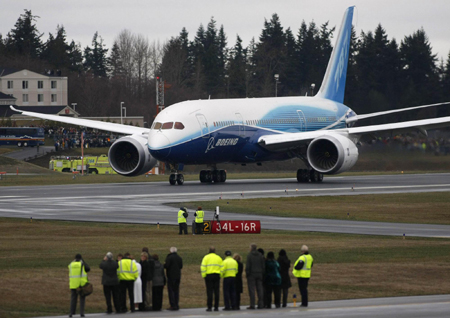 Boeing's 787 jetliner makes first test flight