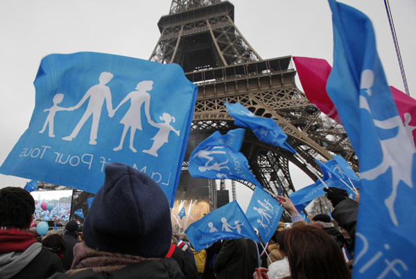 Protests against gay marriage in Paris