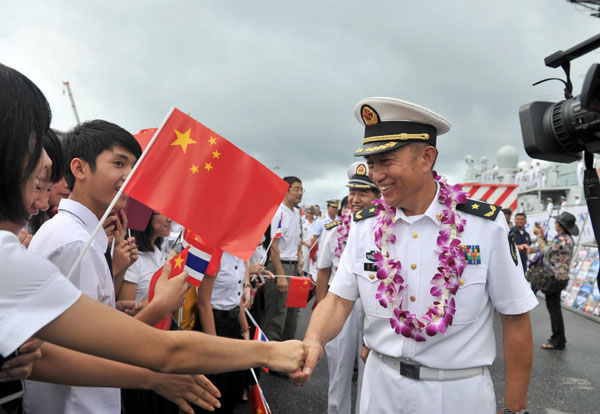 China's 14th naval escort fleet visits Thailand