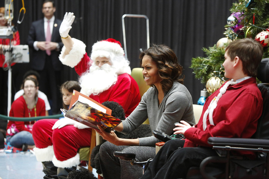 US first lady visits children in medical center