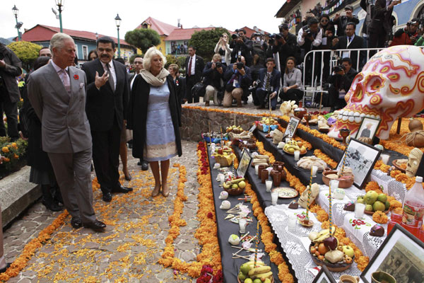 Prince Charles in Mexico on Day of the Dead